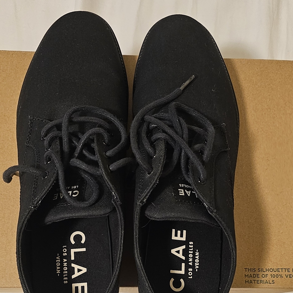 Clae Men's Black Vegan Oxfords